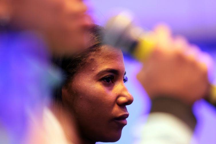 São Paulo (SP), 30/12/2025 - A corredora brasileira Jeane dos Santos, durante entrevista coletiva dos atletas de elite da 100ª Corrida de São Silvestre. Foto: Paulo Pinto/Agência Brasil