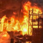 Grande incêndio atinge distribuidora de tintas em Diadema (SP)