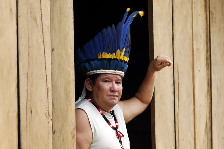 Terra Indígena Apyterewa (PA), 11/12/2025 - Mamá Parakanã, cacique-geral da Terra Indígena Apyterewa. Foto: Bruno Peres/Agência Brasil