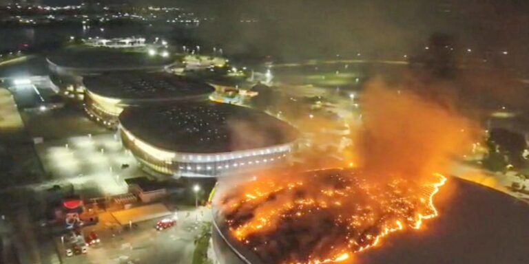 Incêndio não atinge pista do Velódromo Olímpico no Rio
