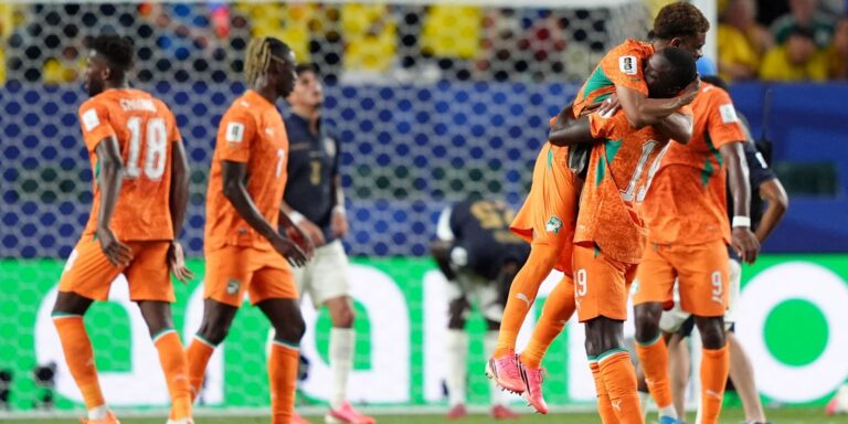 Equador para no travessão e Costa do Marfim vence no final, no Grupo E