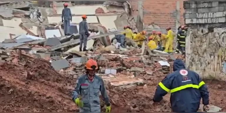 Prédio desaba em São Bernardo do Campo e deixa cinco feridos